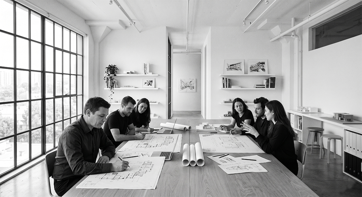 Architects collaborating